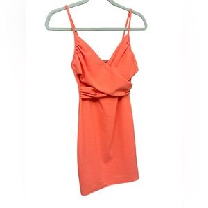 Coral Dress with small side slits